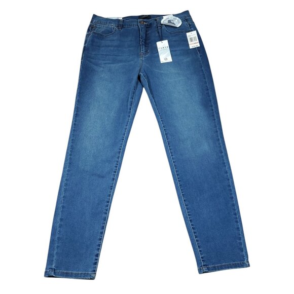 READ Curve Appeal High Rise Essential Skinny Jeans Stretch Blue Size 12 31 - Picture 1 of 9